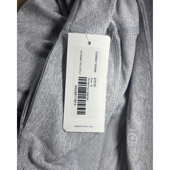 Outdoor Voices Warm Up 7/8 Leggings NWT Dove Gray Size M New w/ Tags - Picture 4 of 6